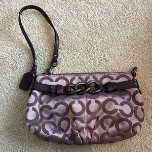 Purple coach wristlet